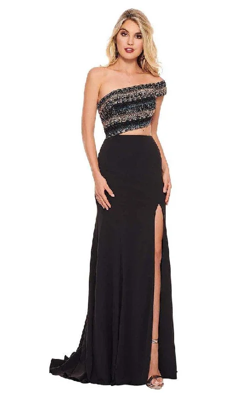 Rachel Allan Prom Long Off Shoulder Beaded Gown 6525