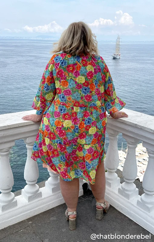 Viola Mini Dress ~ Bright Floral Soiree