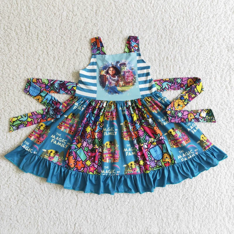 cartoon ruffle beautiful dress