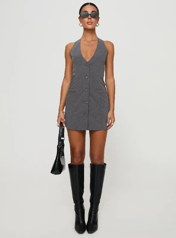 Fenny Mini Dress Grey Petite