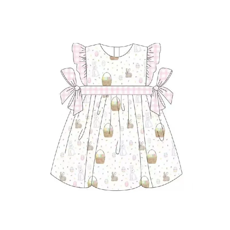 GSD0538 pre-order baby girl clothes bunny girl easter summer short sleeves dress