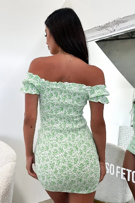 Maisie Dress - Green Floral