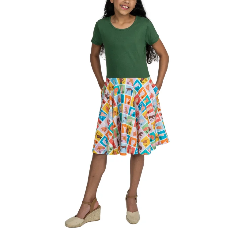 Sign Language Kids Twirl Dress