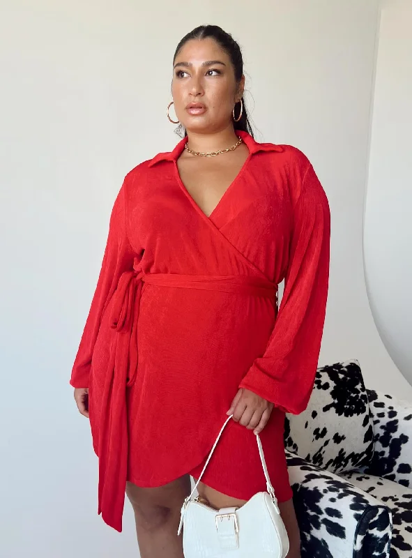 Don’t Wait – Shop Today!Party Time Mini Dress Red Curve