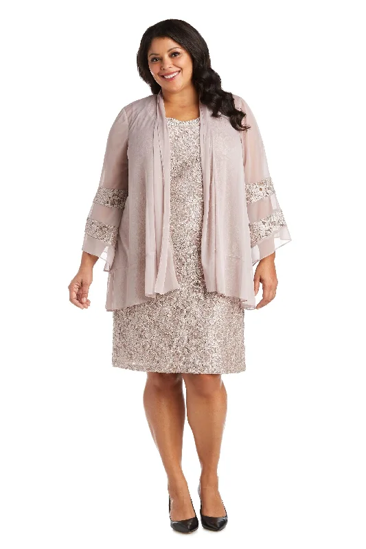 Save More with Every Purchase!R&M Richards 2421W Short Plus Size Mother Of The Bride Dress Sale
