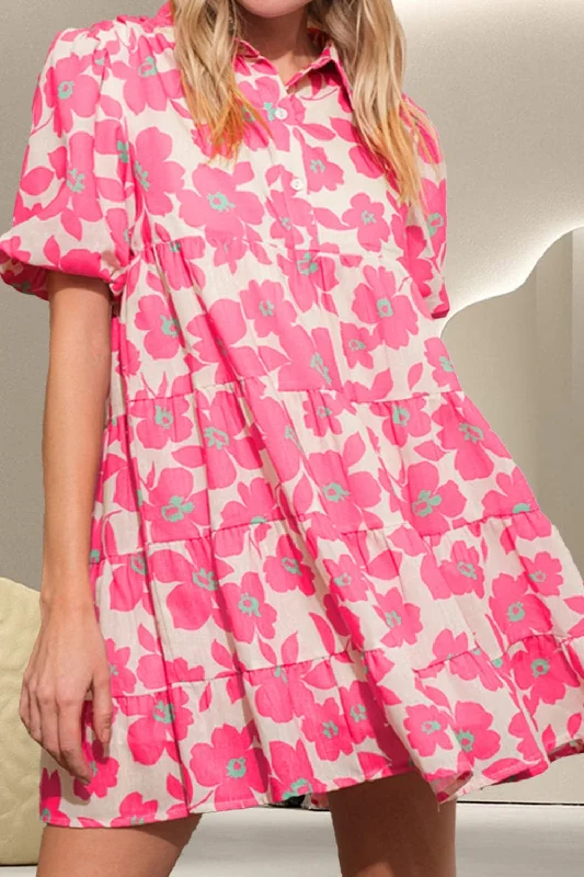 Best Deals Just for You!Chic collared mini dress in cotton
