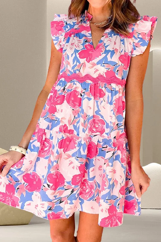 Grab Yours Before It’s Too Late!Flirty floral mini dress with ruffles