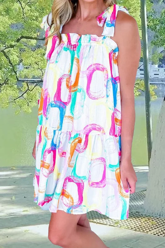 Your Exclusive Offer Awaits!Chic floral mini dress with sheer details