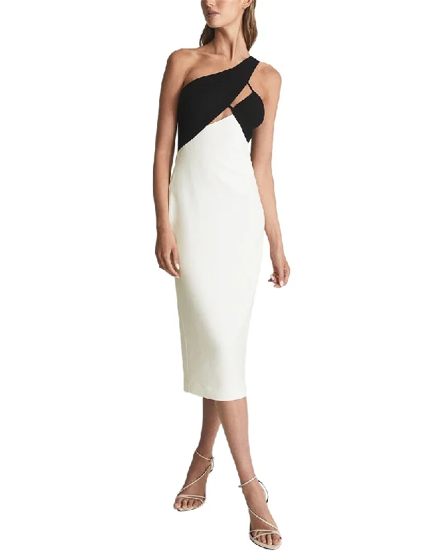 Save Money, Shop Happy!Reiss Elodie One-Shoulder Bodycon Midi Dress