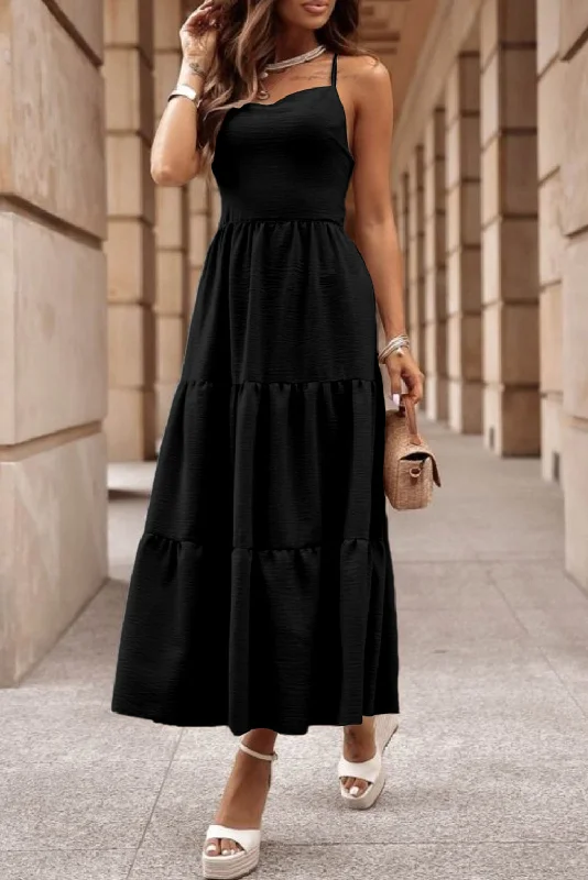 New Discounts Just Dropped!Crossover Cutout Bodice Maxi Dress