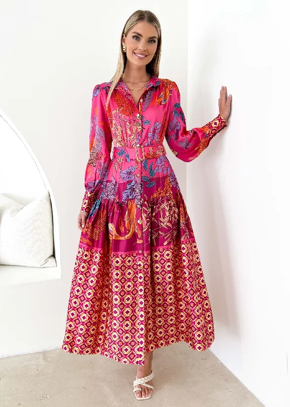 Only a Few Left – Order Now!Naira Maxi Dress - Pink Banksia