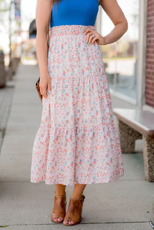 Shop Early, Save Big!Blossoms Tiered Midi Skirt