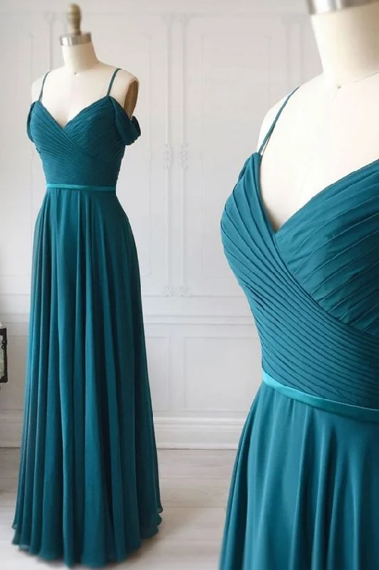Steals and Deals Await!Deep Green Chiffon Spaghetti Straps Long Prom Dress, Bridesmaid Dress cg1735 Steals and Deals Await!Deep Green Chiffon Spaghetti Straps Long Prom Dress, Bridesmaid Dress cg1735