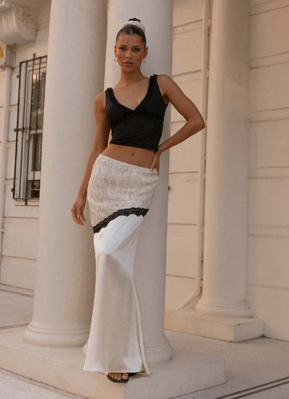 Instant Savings Await!Duet Lace Maxi Skirt - Ivory