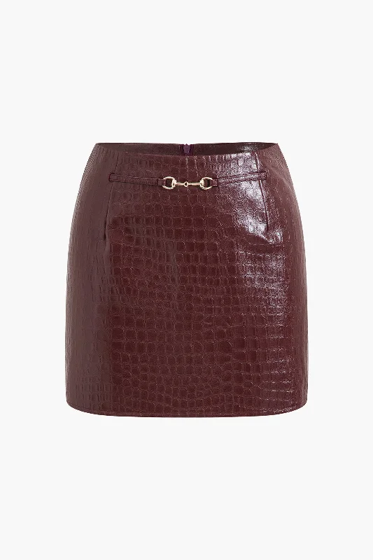 One Day Only – Huge Savings!Faux Leather Skirt