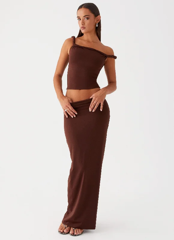 Get More for Less!Solace Soul Maxi Skirt - Chocolate