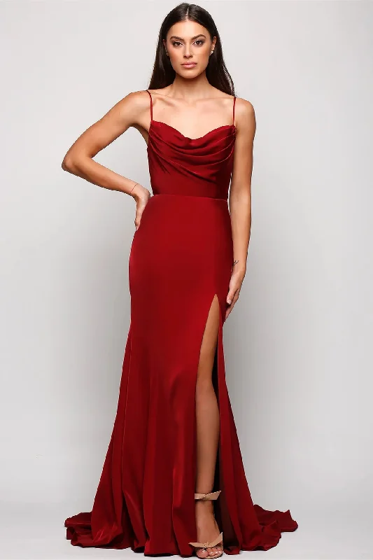 Save More When You Shop More!Spaghetti Long Mermaid Bridesmaid Dresses, Simple Prom Dresses, Wedding Guest Dresses, Newest Prom Dresses