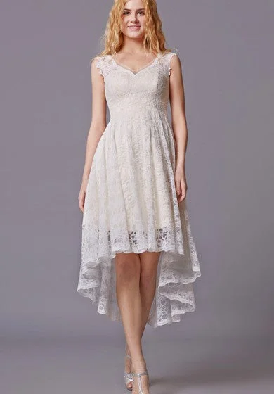 Flash Sale – Act Fast!Traditional Twist Wedding Dress With Sleeveless Lacy Style and Asymmetrical Cut Flash Sale – Act Fast!Traditional Twist Wedding Dress With Sleeveless Lacy Style and Asymmetrical Cut